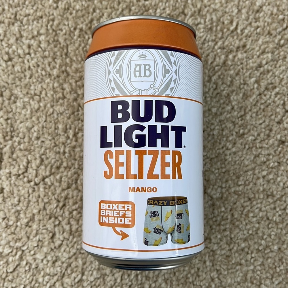 NEW BUD LIGHT SELTZER MANGO BOXERS Boxer Briefs SIZE L Large Men’s GREAT GIFT!